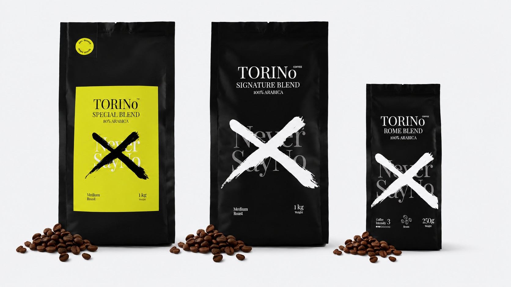 قهوه‌های عربیکا تورینو مناسب موکاپات؛ Rome Blend، Signature Blend و Special Blend 80% Arabica